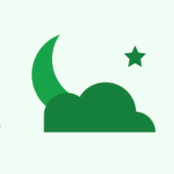 睡眠負債シミュレーターのアイキャッチ（三日月と雲、星のイラスト）