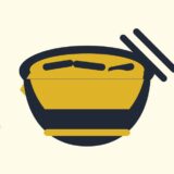 チー牛診断のテーマを表す、チーズ牛丼と箸のイラスト